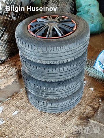 Гуми и джанти със тасове балансирани всичко е гот 185/70/14 CONTINENTAL PREMIUM Contact5 г Като нови, снимка 15 - Гуми и джанти - 39639194