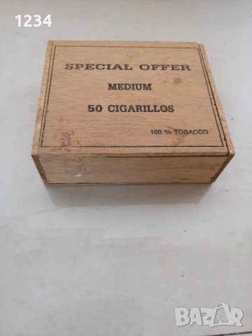 Дървена кутия за цигари 12 х 10.5 h 4