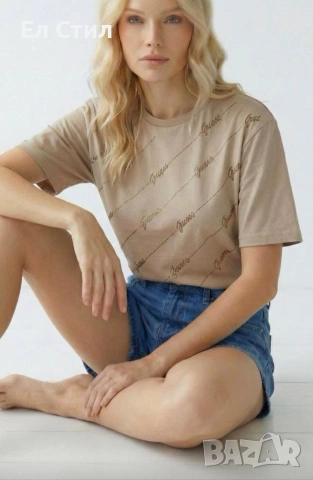 🤍Тениска "GUESS " Памук Черно М/Л Л/ХЛ Кафяво С/М М/Л Л/ХЛ 17 €, снимка 4 - Тениски - 53635165