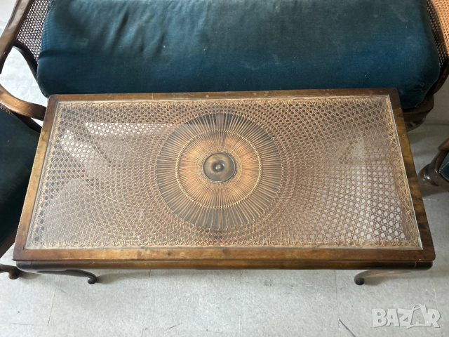 Продавам елегантен винтидж комплект холна мебел, снимка 3 - Дивани и мека мебел - 53923168