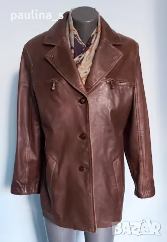 Два броя / Vintage / Винтидж дълго яке / манто от естествена кожа , снимка 5 - Якета - 48508511