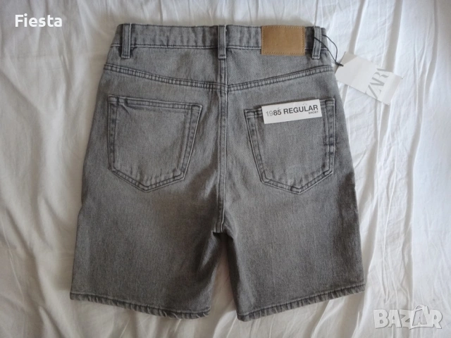 Нови дамски къси дънки Zara, размер 36, снимка 2 - Къси панталони и бермуди - 54227344