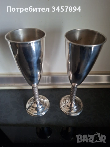 Красиви сребърни чаши 925пр, снимка 3 - Антикварни и старинни предмети - 53367854