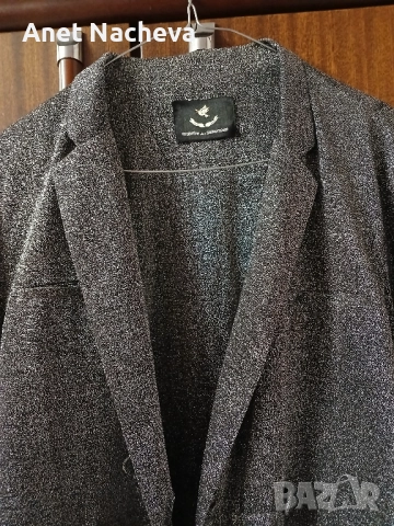 Сако дамско Официално-черно сребристо, снимка 2 - Сака - 51947317