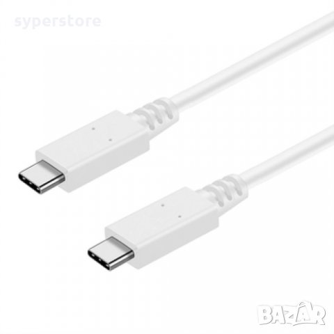 Кабел USB Type C към USB Type C 3.1 Digital One SP01191 Бял 1м, USB Type C към USB Type C M/M