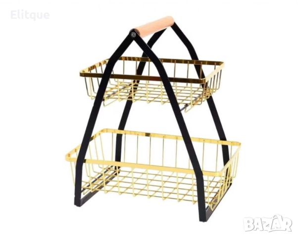 Кошница за плодове и зеленчуци 30 х 27 х 17 см, 2 етажа, снимка 3 - Други стоки за дома - 52853638