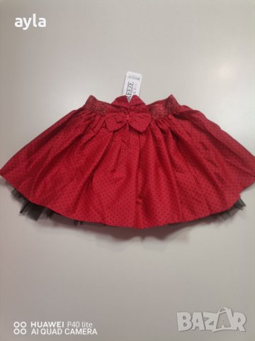 Червена детска пола, снимка 1 - Детски рокли и поли - 42902348