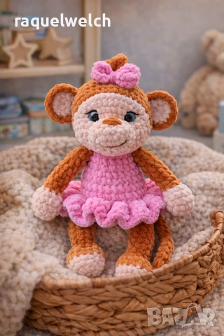 Ръчно Изплетена Маймунка "Амигуруми"