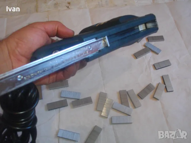 Немски ЗА РЕМОНТ ЗА ЧАСТИ Електрически Дърводелски Тапицерски ТАКЕР 8-16мм Липсва Удар Top Craft, снимка 16 - Други инструменти - 47457787