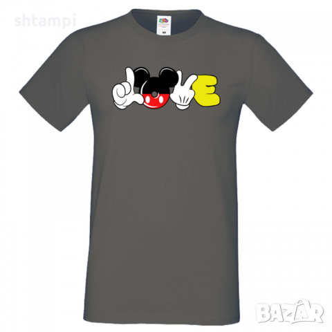 Мъжка тениска Mickey Love Подарък,Изненада,Рожден ден, снимка 4 - Тениски - 36576154