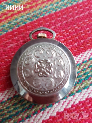 Швейцарски джобен часовник с позлата , снимка 3 - Дамски - 52791490