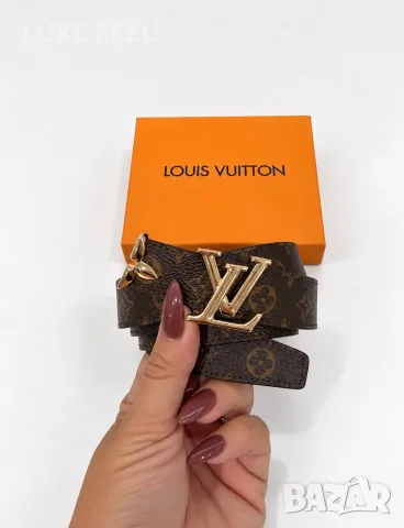 Louis Vuitton ✨ Естествена Кожа ✨Двулицев Дамски Колан , снимка 2 - Колани - 56320057