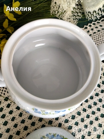 Mitterteich Bavaria сини цветя , снимка 10 - Чинии - 54189115