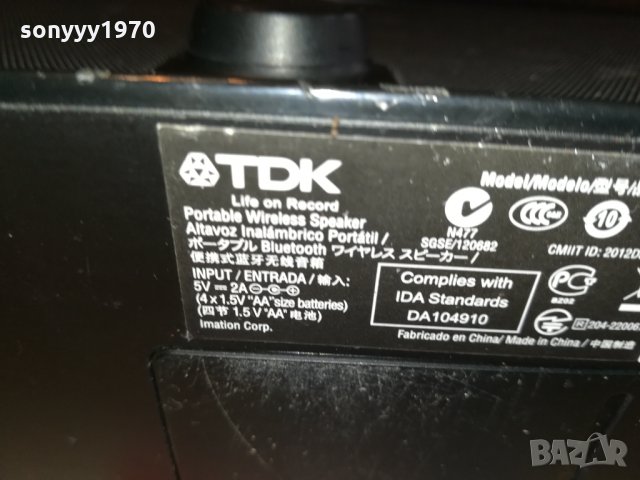 tdk tw550 bluetooth aux usb-внос france 2801221756, снимка 5 - Bluetooth тонколони - 35593646