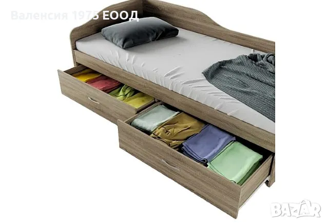 Легло с чекмеджета Сити 2023 сонома, орех или комбинация бяло/ арвен, снимка 4 - Спални и легла - 29589584