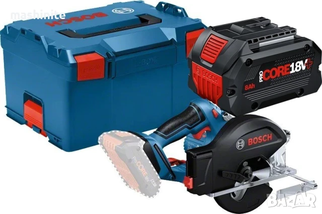 Акумулаторен ръчен циркуляр за метал GKM 18V-50 L-Boxx 1xProCORE 8.0Ah+ Bosch, снимка 1
