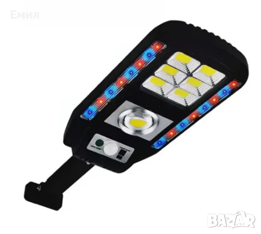 Соларна лампа с дистанционно управление, сензор за движение и светлина CL-728