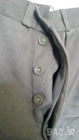 Стара военна униформа, панталон, тъмнозелен, с ленти най-долу, снимка 5 - Антикварни и старинни предмети - 54193506