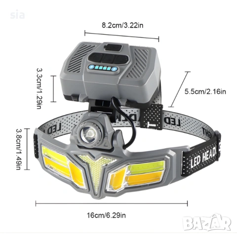 Челник с 11 режима+ солар, Водоустойчив, снимка 3 - Къмпинг осветление - 54339447