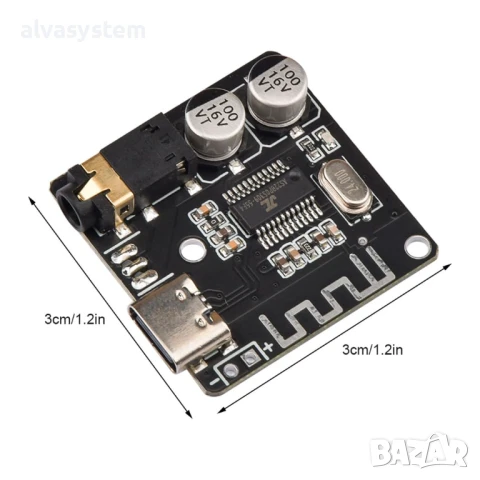 BT5.0 Аудио MP3 5.0 Bluetooth платка VHM-314 USB-C, 3.7 - 5V, снимка 3 - Bluetooth тонколони - 51053707