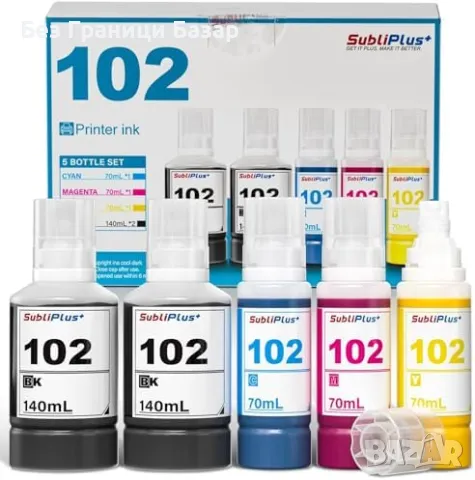 Нови Мастилници 102 BKCMY за EcoTank принтери Тонер касети Epson