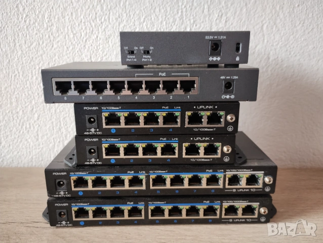 Lot 6 броя POE Switch Utepo TP-link Dahua, снимка 5 - Мрежови адаптери - 54278286
