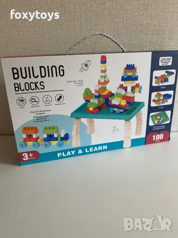 Масичка с конструктор - 100 елемента, снимка 2 - Конструктори - 51180275