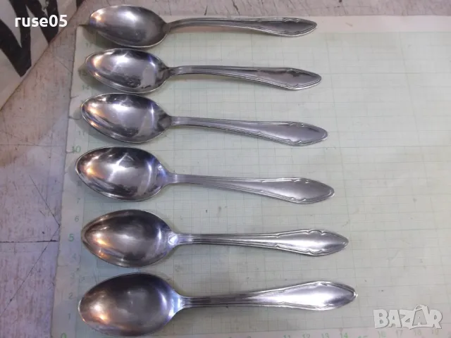 Лот от 6 бр. лъжици от завод "П.Денев-Габрово" - 1