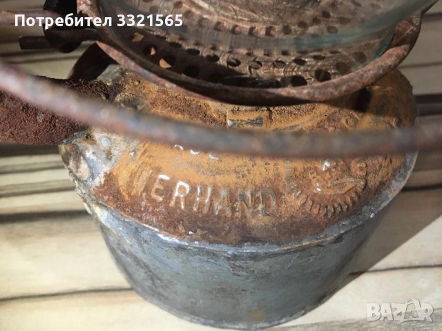 Стара немска газена лампа, снимка 5 - Антикварни и старинни предмети - 39089470