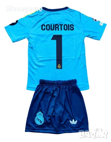 Детски футболен екип Реал Мадрид Куртоа Real Madrid Courtois