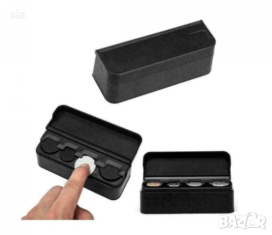 Монетник за автомобил, 11,7* 4,2* 3,8 см., черен , снимка 4 - Аксесоари и консумативи - 34314702