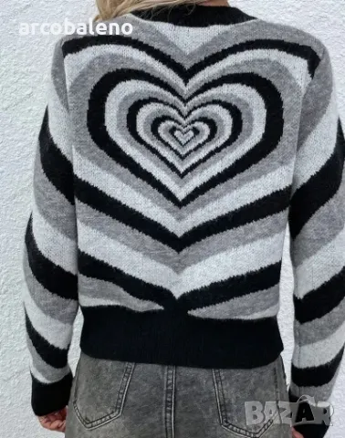 Дамски ежедневен пуловер с обло деколте, 4цвята , снимка 3 - Блузи с дълъг ръкав и пуловери - 39156964