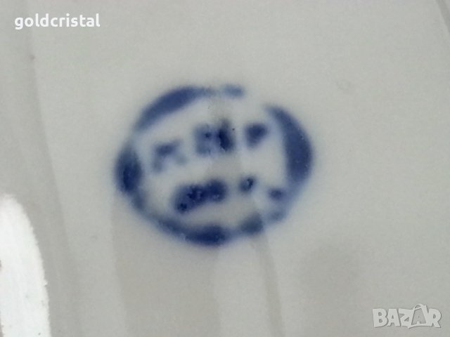 Стар български порцелан плато елипса , снимка 3 - Антикварни и старинни предмети - 39665015