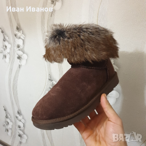 боти UGG Australia VALENTINA CRYSTAL TOSCANA ОТ ОВЧА КОЖА номер 39, снимка 8 - Дамски боти - 44535753