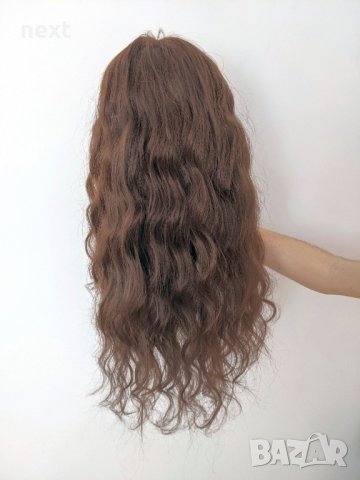 Фризьорска тренировъчна глава с ЕСТЕСТВЕНА коса 60см +стойка +аксесоари, снимка 7 - Аксесоари за коса - 32027308