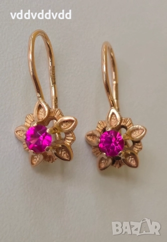 СССР златни обеци 14 карата