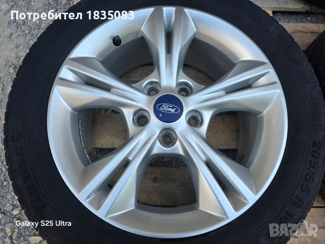 Лети джанти 16ки 5х108 Ford + летни гуми 205/55/16 Barum, снимка 5 - Гуми и джанти - 55797680