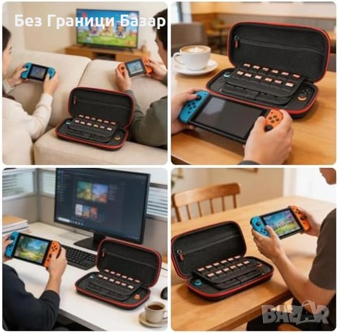 Нов Калъф за Nintendo Switch 2 твърд кейс с място за 24 игри аксесоари, снимка 7 - Аксесоари - 53963182