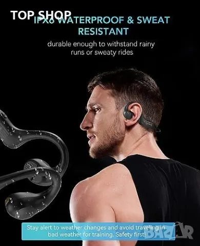 Нови Водоустойчиви Bluetooth 5.3 Безжични слушалки Спортни костна проводимост, снимка 2 - Слушалки, hands-free - 49307284