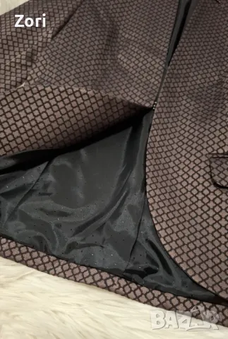 СУПЕРСТИЛНО и ЕЛЕГАНТНО сако в черно-бордо шарки, снимка 6 - Сака - 48697960