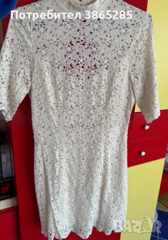 Къса дантелена рокля, снимка 3 - Рокли - 49772542