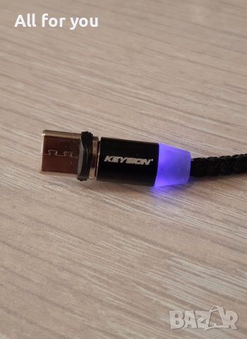 Магнитно зарядно Micro USB, Type-C, IOS Iphone/Айфон, снимка 4 - USB кабели - 38582554