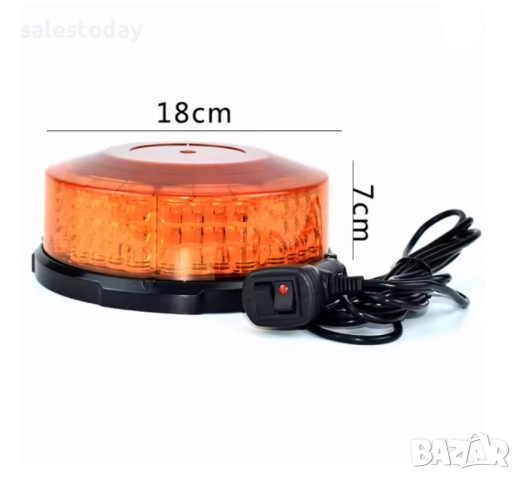 Сигнална лампа, Мигане + въртене, 180x70mm, снимка 4 - Аксесоари и консумативи - 33718391