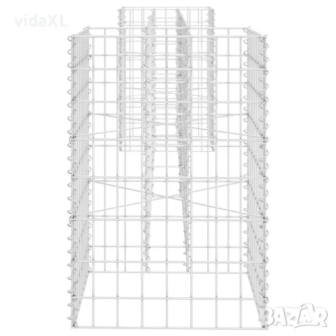 vidaXL Габион плантер Н-образен, стоманена тел, 260x40x60 cм, снимка 4 - Саксии и кашпи - 56146144