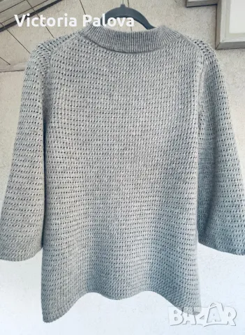 Красива сива блуза кашмир, снимка 6 - Блузи с дълъг ръкав и пуловери - 48810527