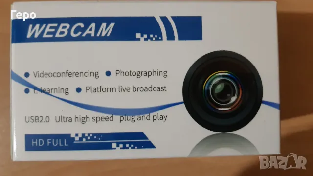 Мини web камера с микрофон,  HD Full, снимка 5 - Лаптоп аксесоари - 49401987
