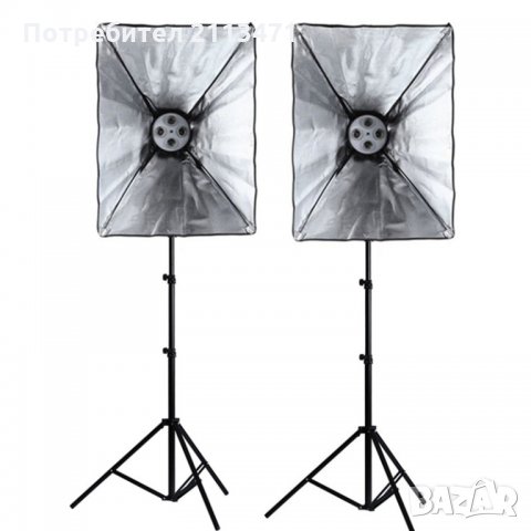 Софтбокс / Постоянно осветление за фото студио / Студийно осветление, снимка 10 - Светкавици, студийно осветление - 30486446