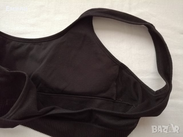 Дамско спортно бюстие в черен цвят р-р XS-S - подарък при поръчка над 8 лв, снимка 5 - Корсети, бюстиета, топове - 44179785