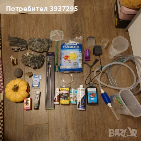 Аквариум оборудван + консумативи, снимка 8 - Аквариуми - 51450739