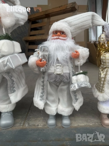 Декоративен Дядо Коледа в сиво – уют, топлина и празничен дух у дома (50 / 70 / 90 см)
